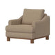Bery Accent Sofa Armchair Solid Pine Wood Camel Brown Polyester BM331313