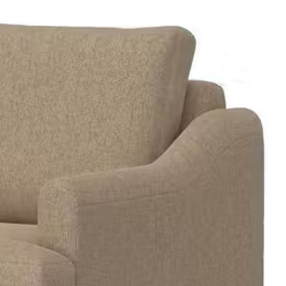 Bery Accent Sofa Armchair Solid Pine Wood Camel Brown Polyester BM331313
