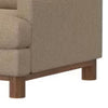 Bery Accent Sofa Armchair Solid Pine Wood Camel Brown Polyester BM331313