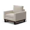 Bery Accent Sofa Armchair Solid Pine Wood Oyster Beige Polyester BM331314