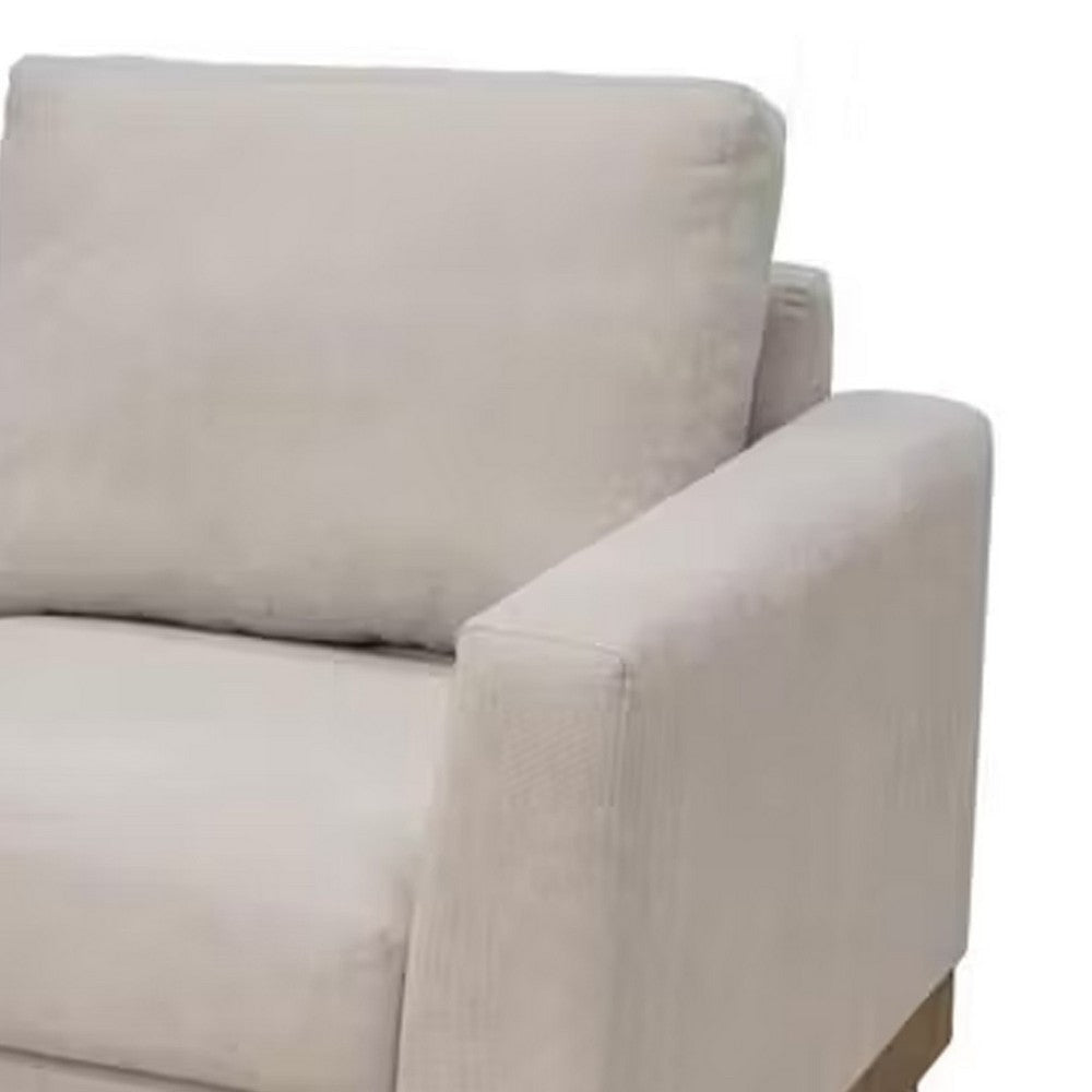 Bery Accent Sofa Armchair Solid Pine Wood Light Brown Polyester BM331315