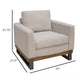 Bery Accent Sofa Armchair Solid Pine Wood Light Brown Polyester BM331315