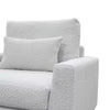 Bery Accent Sofa Armchair Solid Pine Wood Ivory White Faux Leather BM331316