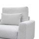 Bery Accent Sofa Armchair Solid Pine Wood Ivory White Faux Leather BM331316