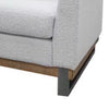 Bery Accent Sofa Armchair Solid Pine Wood Ivory White Faux Leather BM331316