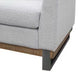 Bery Accent Sofa Armchair Solid Pine Wood Ivory White Faux Leather BM331316
