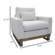 Bery Accent Sofa Armchair Solid Pine Wood Ivory White Faux Leather BM331316