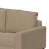 Bery Loveseat Modern Solid Pine Wood Base Camel Brown Polyester