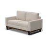 Bery Loveseat Modern Solid Pine Wood Base Light Beige Polyester