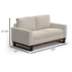 Bery Loveseat Modern Solid Pine Wood Base Light Beige Polyester