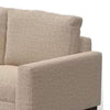 Bery Loveseat Modern Solid Pine Wood Base Light Brown Polyester