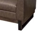 Bery Loveseat Modern Solid Pine Wood Base Dark Brown Faux Leather