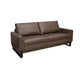 Bery Loveseat, Modern Solid Pine Wood Base, Dark Brown Faux Leather