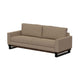 Bery Sofa Modern Solid Pine Wood Base Soft Camel Brown Polyester
