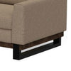 Bery Sofa Modern Solid Pine Wood Base Soft Camel Brown Polyester