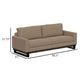Bery Sofa Modern Solid Pine Wood Base Soft Camel Brown Polyester