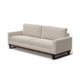 Bery Sofa Modern Solid Pine Wood Base Soft Light Beige Polyester
