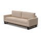 Bery Sofa Modern Solid Pine Wood Base Soft Light Brown Polyester