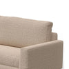 Bery Sofa Modern Solid Pine Wood Base Soft Light Brown Polyester