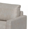 Bery Sofa Modern Solid Pine Wood Base Soft Ivory White Faux Leather