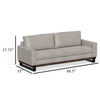 Bery Sofa Modern Solid Pine Wood Base Soft Ivory White Faux Leather