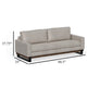 Bery Sofa Modern Solid Pine Wood Base Soft Ivory White Faux Leather