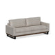 Bery Sofa, Modern Solid Pine Wood Base, Soft Ivory White Faux Leather
