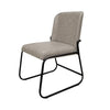 Jenny Dining Side Chair Set of 2 Beige Polyester Black Iron Frame