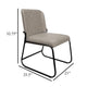 Jenny Dining Side Chair Set of 2 Beige Polyester Black Iron Frame