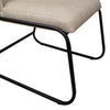 Jenny Dining Side Chair Set of 2 Gray Faux Leather Black Iron Frame