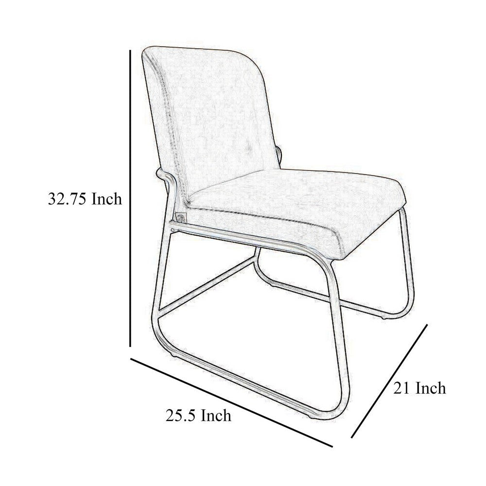 Jenny Dining Side Chair Set of 2 Dark Brown Faux Leather Black Iron