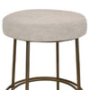 Sierra Counter Height Stool Gray Faux Leather Brass Metal 24 Inch