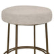 Sierra Counter Height Stool Gray Faux Leather Brass Metal 24 Inch