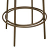 Sierra Counter Height Stool Gray Faux Leather Brass Metal 24 Inch
