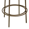 Sierra Bar Height Stool Gray Faux Leather Brass Metal Legs 30 Inch