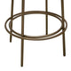 Sierra Bar Height Stool Gray Faux Leather Brass Metal Legs 30 Inch