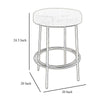 Sierra Bar Height Stool Gray Faux Leather Brass Metal Legs 30 Inch