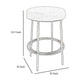 Sierra Bar Height Stool Gray Faux Leather Brass Metal Legs 30 Inch