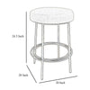 Sierra Bar Height Stool Brown Faux Leather Brass Metal Legs 30 Inch