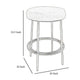 Sierra Bar Height Stool Brown Faux Leather Brass Metal Legs 30 Inch