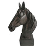 Genny Tabletop Horse Head Sculpture, Bronze Resin Statuette, 19 Inch