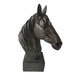 Genny Tabletop Horse Head Sculpture Brown Resin Statuette 19 Inch