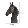 Genny Tabletop Horse Head Sculpture Brown Resin Statuette 19 Inch