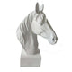 Genny Tabletop Horse Head Sculpture White Resin Statuette 19 Inch