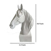Genny Tabletop Horse Head Sculpture White Resin Statuette 19 Inch