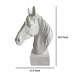 Genny Tabletop Horse Head Sculpture White Resin Statuette 19 Inch