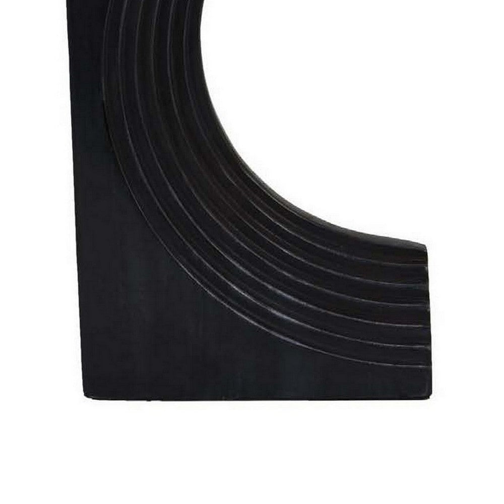 Keveny Tabletop Decor C Arch Sculpture Texture Black Marble 13 Inch