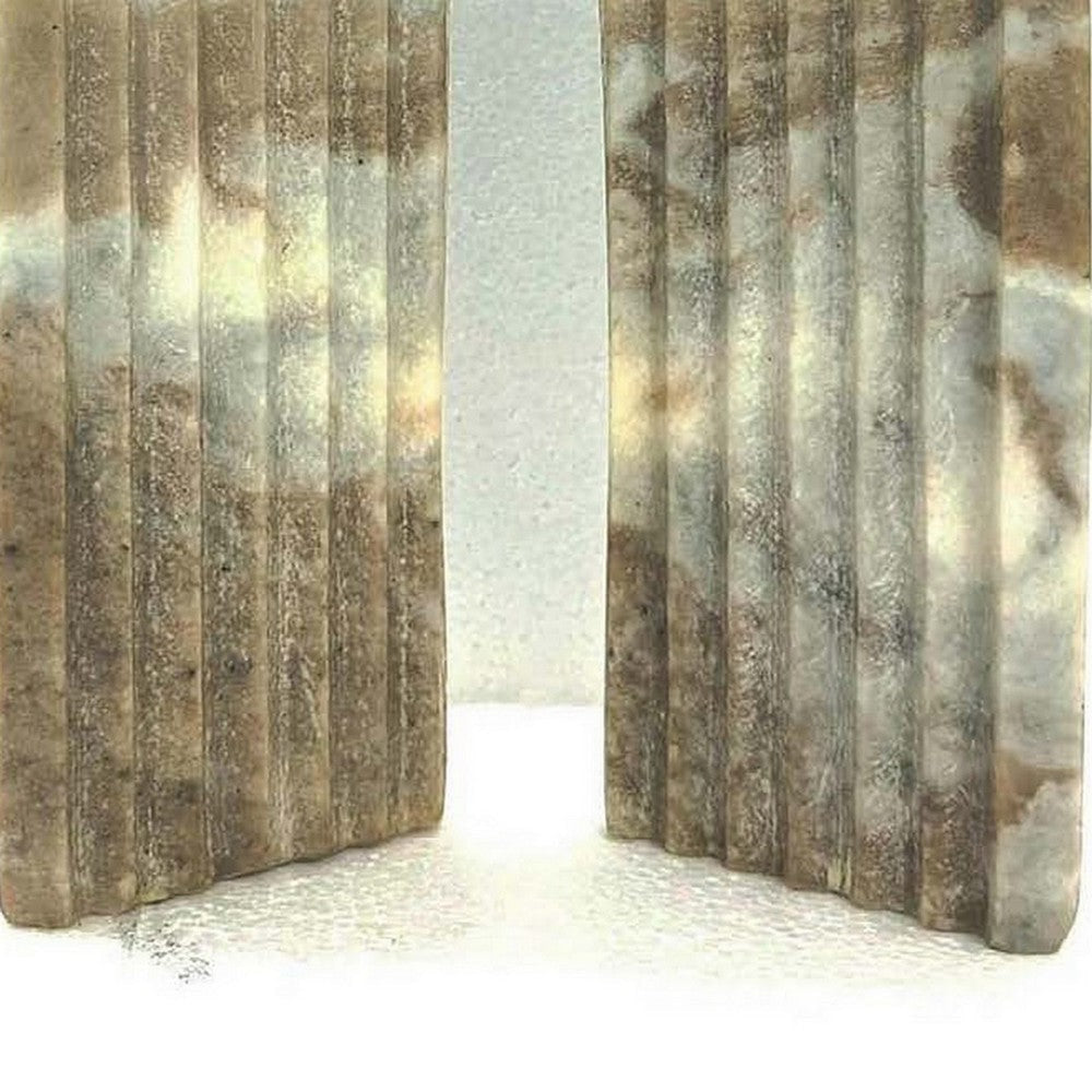 Keveny Tabletop Decor Arch Sculpture Textured Brown Marble 11 Inch BM331344