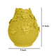 Remi Flower Vase Decorative Yellow Ceramic w Floral Motifs 11 Inch