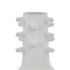 Enya Flower Vase Spiked Narrow Neck Brown White Ceramic 15 Inch